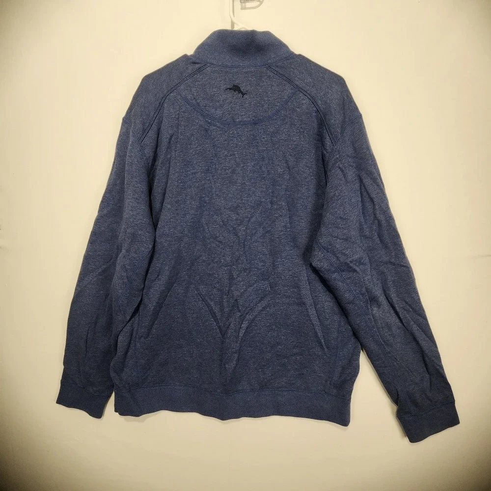 Tommy Bahama Men's Pullover Reversible Casual Sweater 1/4 Zip Blue Size‎ XL